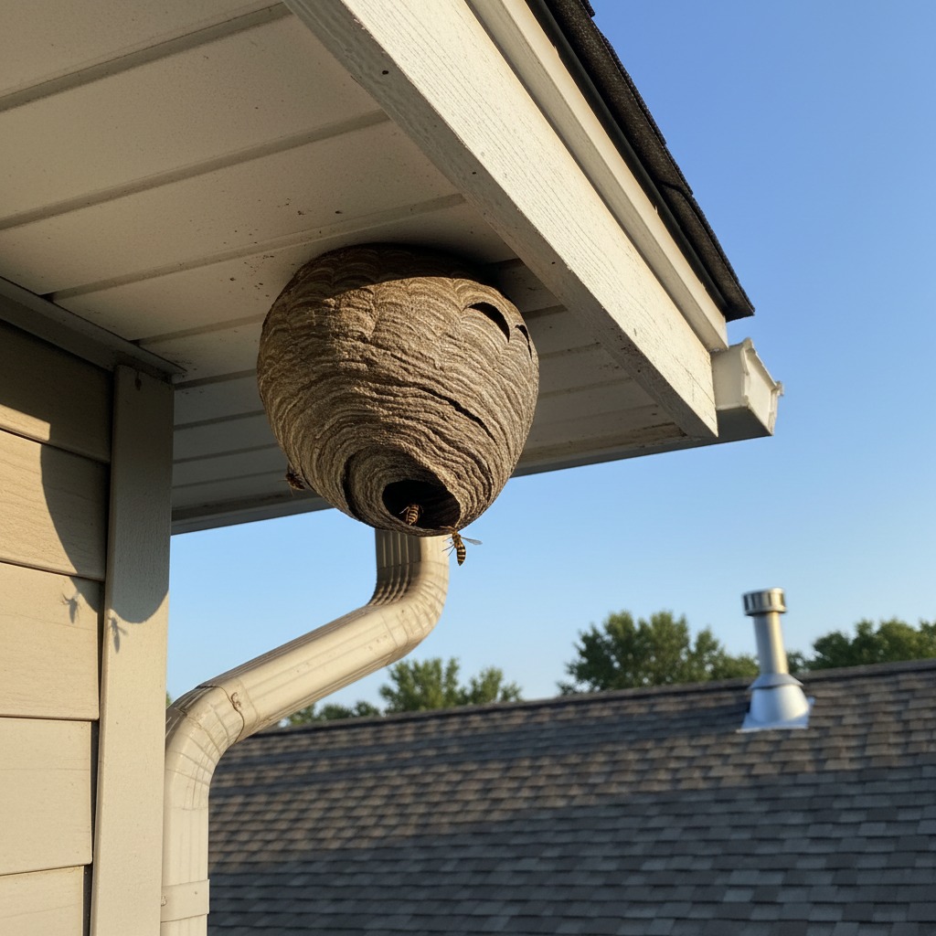 waterford pest control experts removing wasp nest 